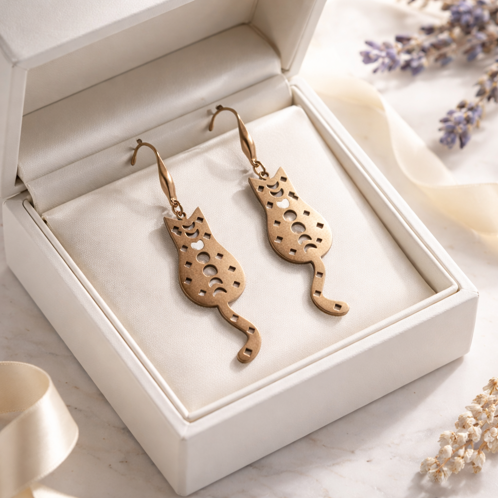 Silberfarbene Edelstahl Ohrringe