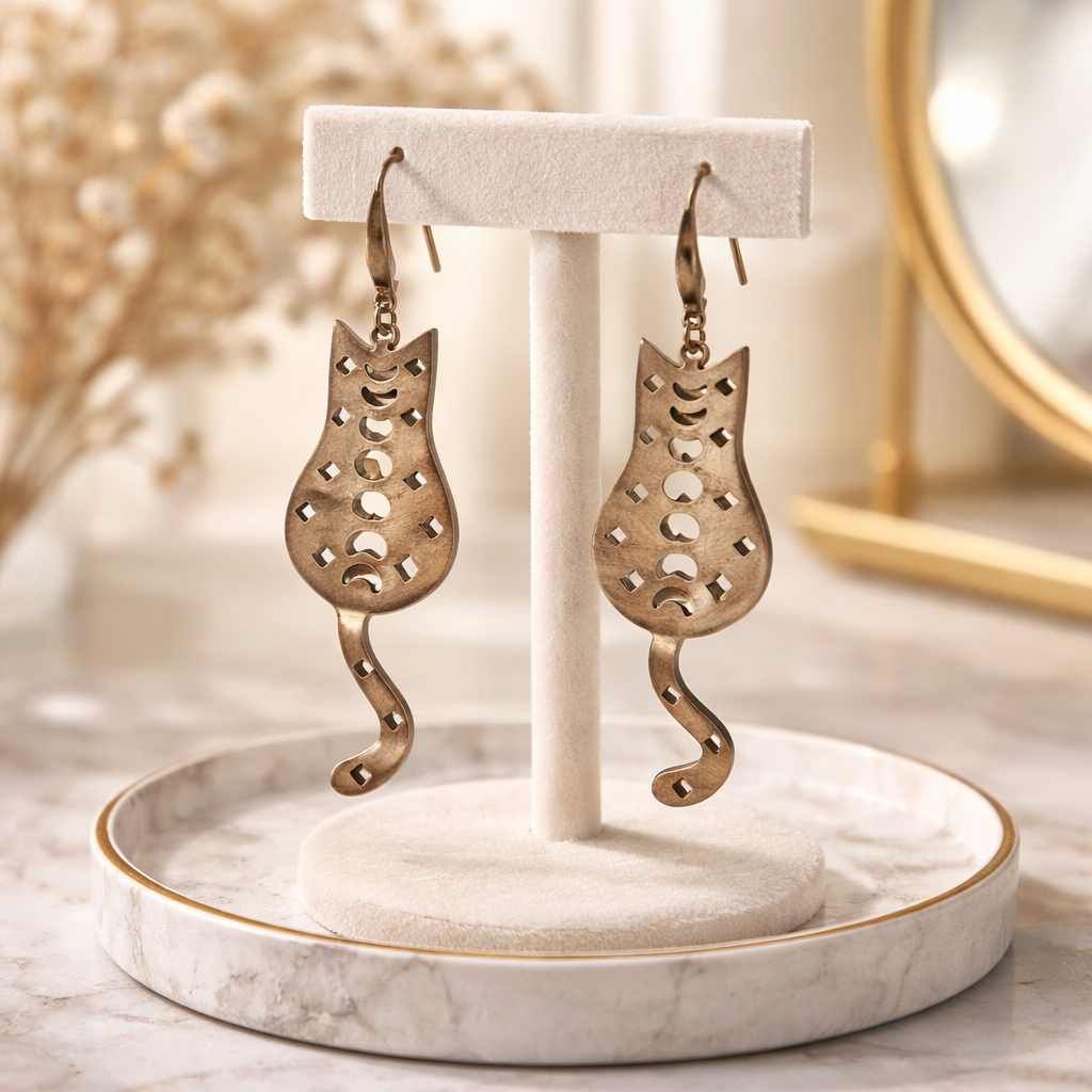 Silberfarbene Edelstahl Ohrringe