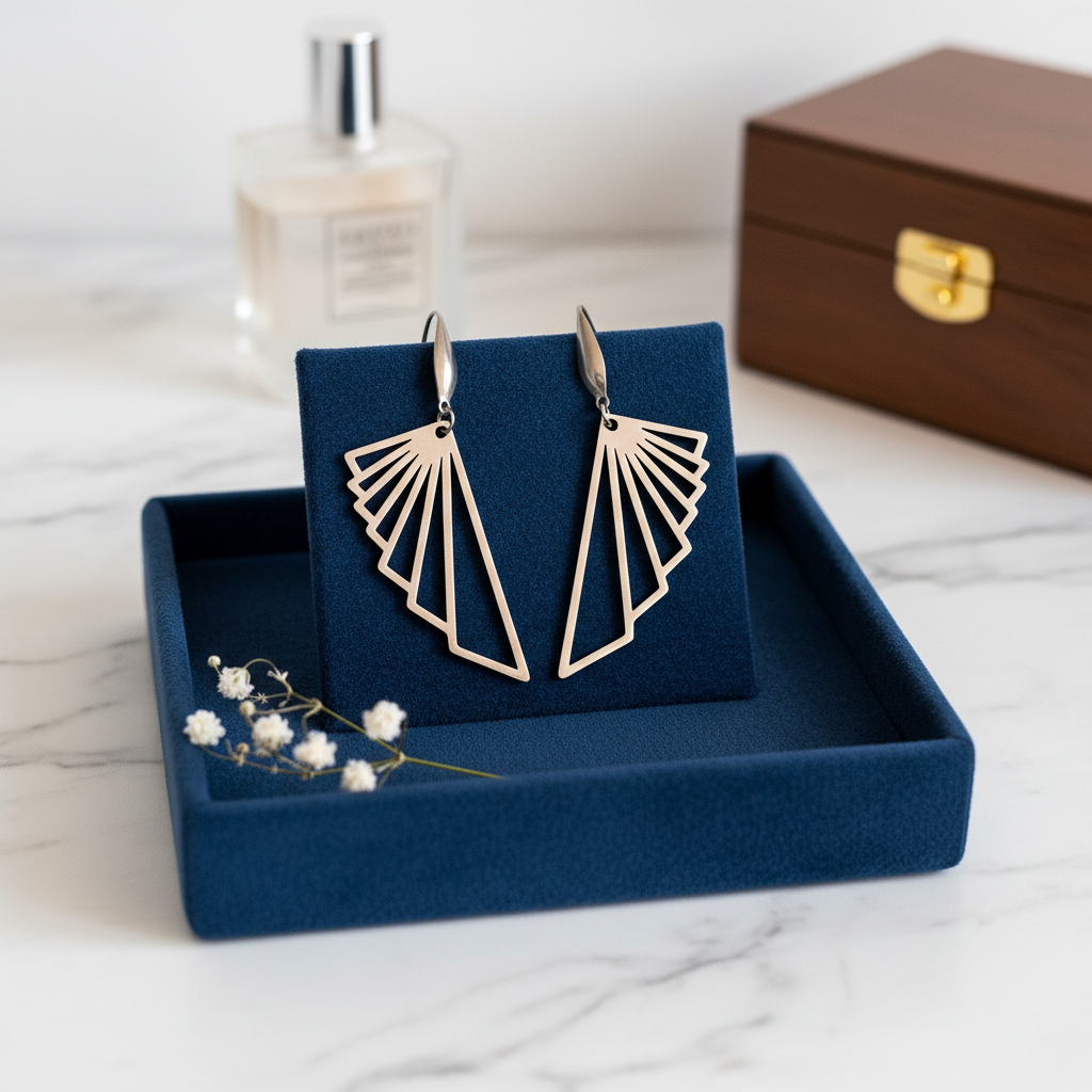 Silberfarbene Edelstahl Ohrringe