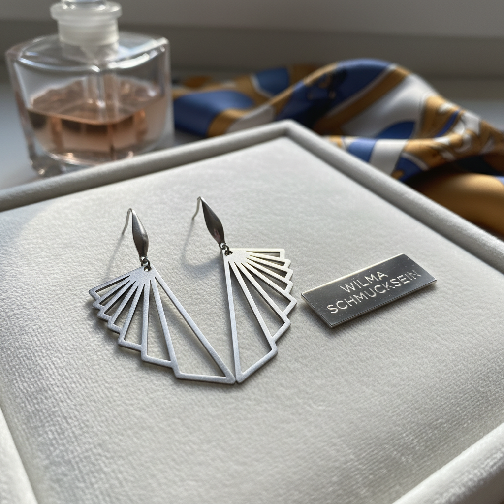 Silberfarbene Edelstahl Ohrringe