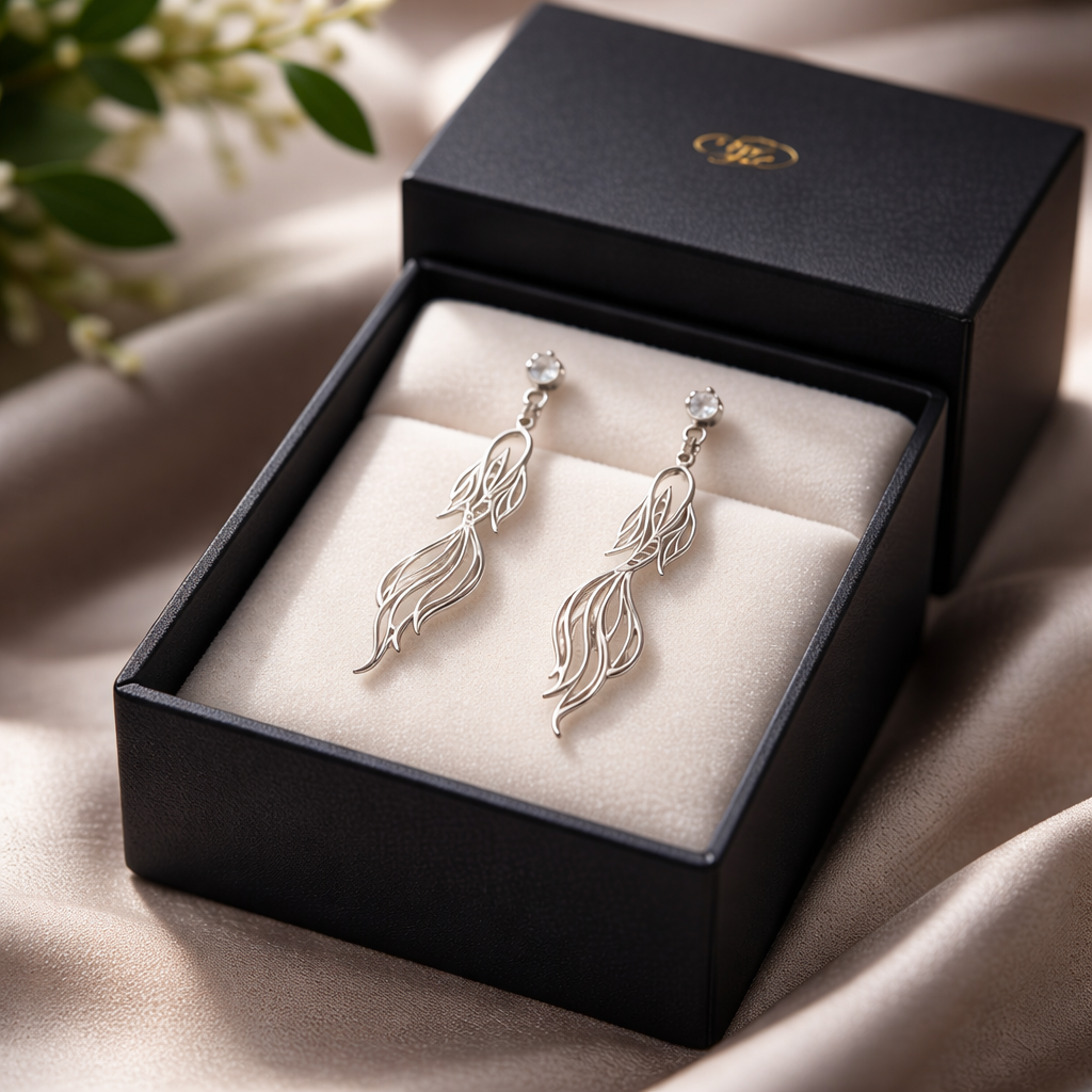 Silberfarbene Edelstahl Ohrringe