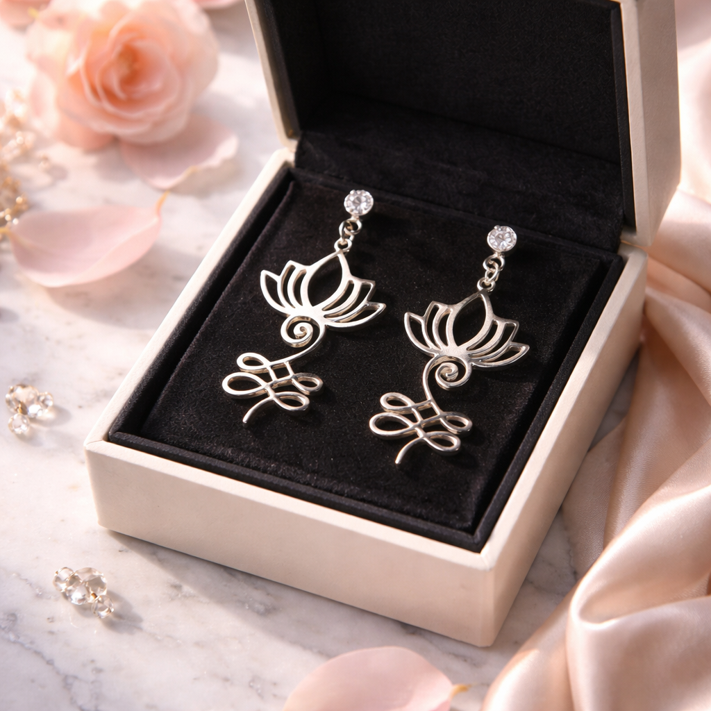 Silberfarbene Edelstahl Ohrringe