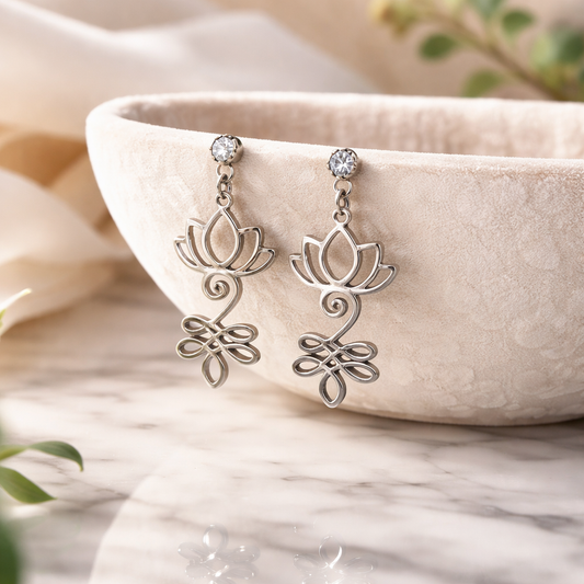 Silberfarbene Edelstahl Ohrringe