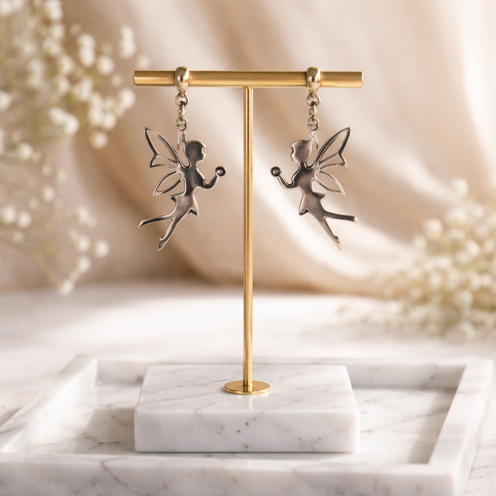 Silberfarbene Edelstahl Ohrringe