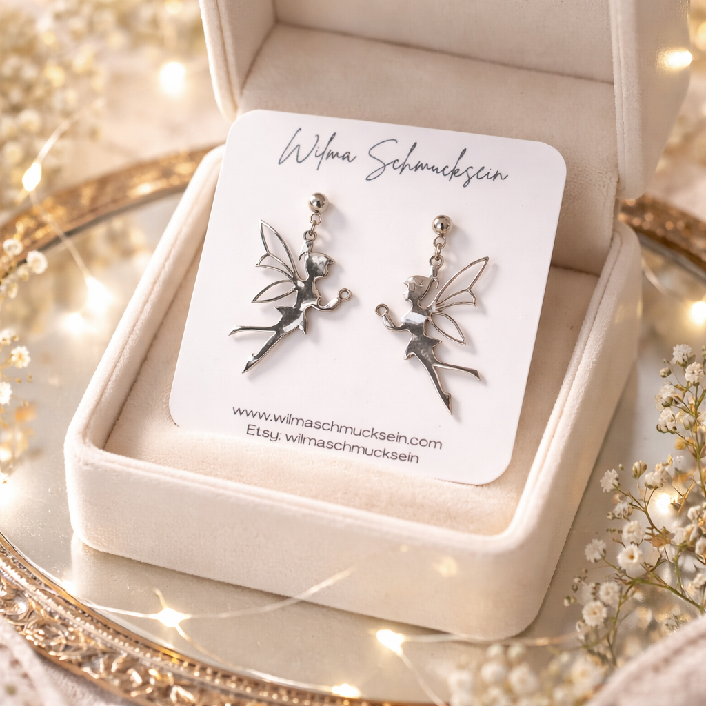 Silberfarbene Edelstahl Ohrringe