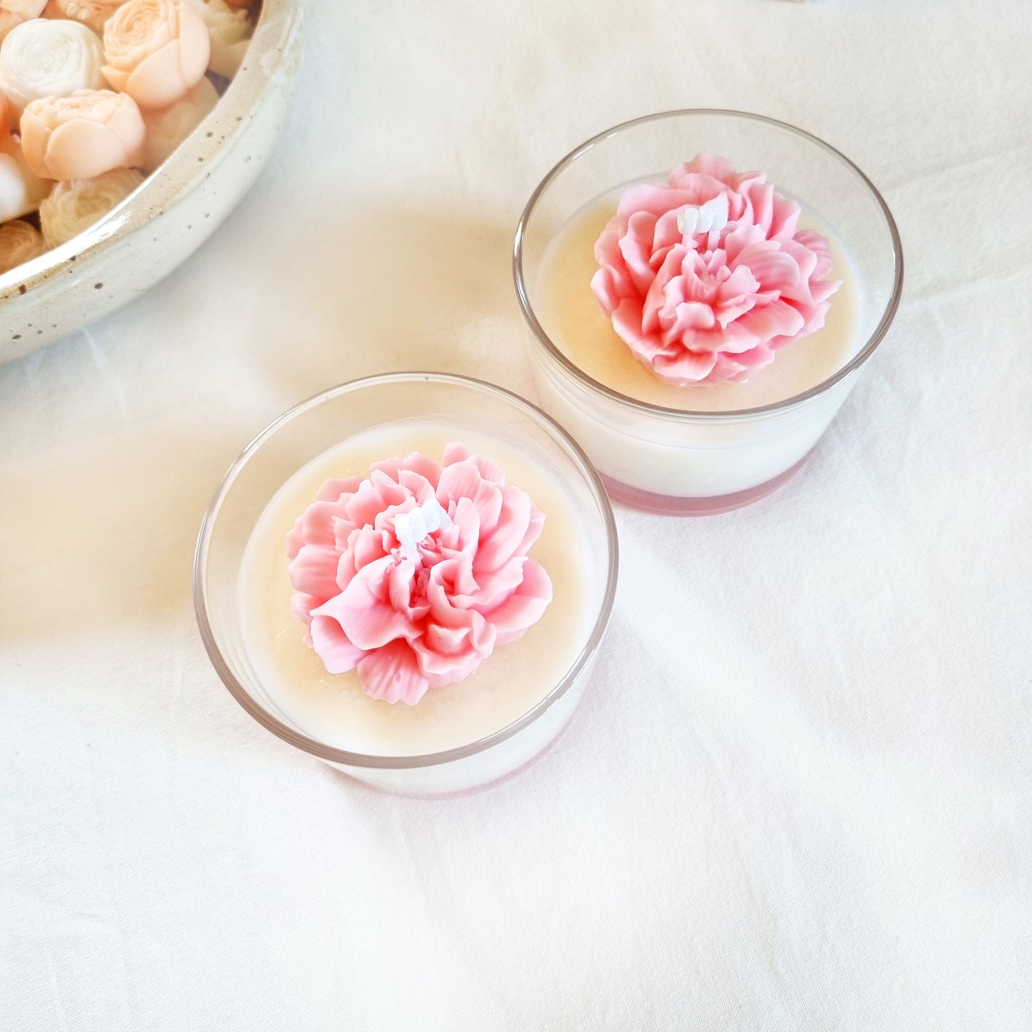 vegane Sojakerze Duftkerze im Glas mit Nelke Dekoration