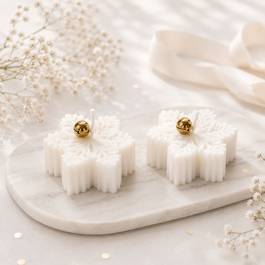 Weihnachtskerze Schneeflocke