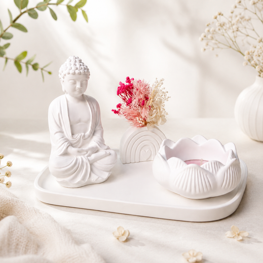 Dekotablett Set Buddha Entspannung