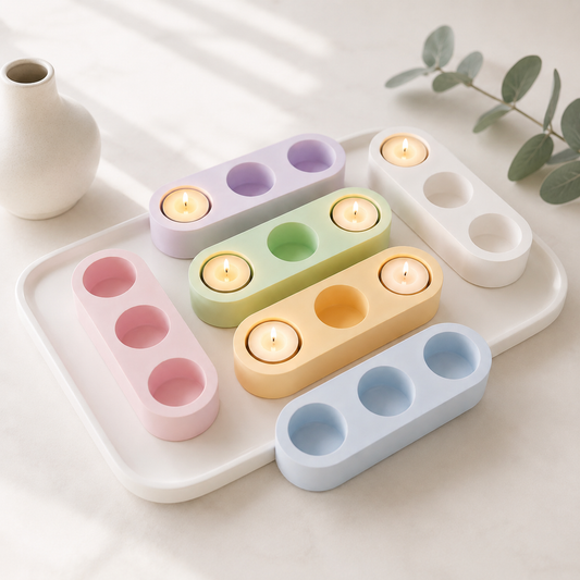 Pastell bunte Teelichthalter