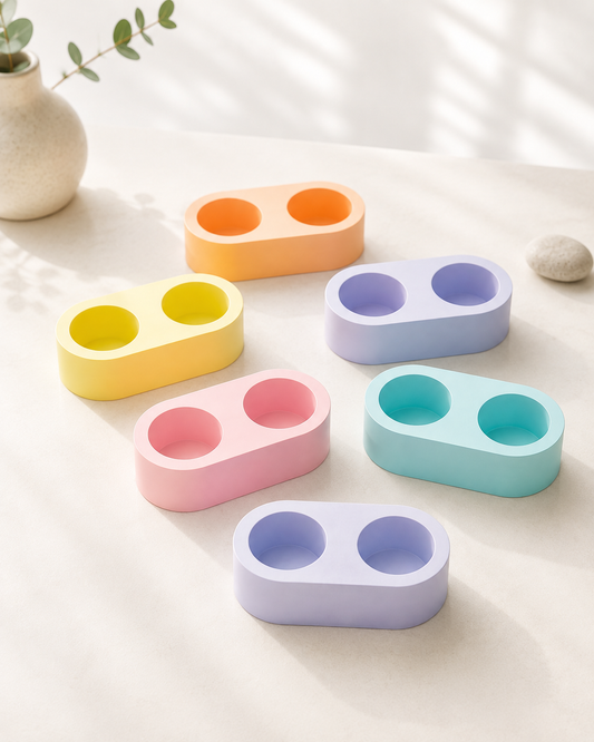 Pastell bunte Teelichthalter