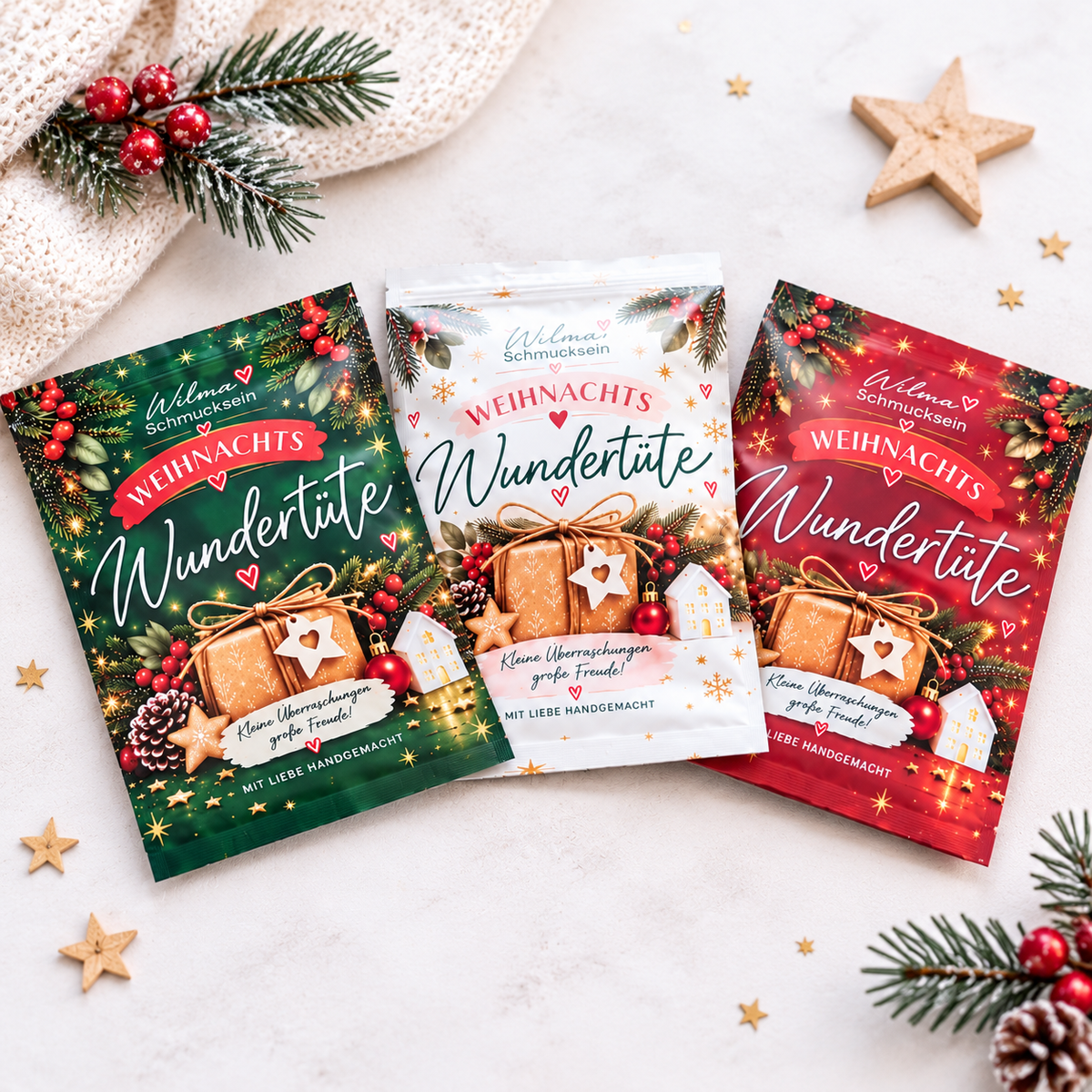 Weihnachts-Wundertüte – 4 liebevolle Handmade-Überraschungen