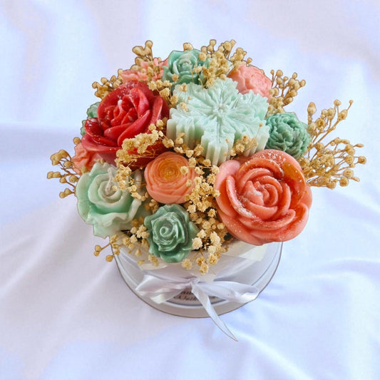 Winter Blumenbouquet aus Kerzen