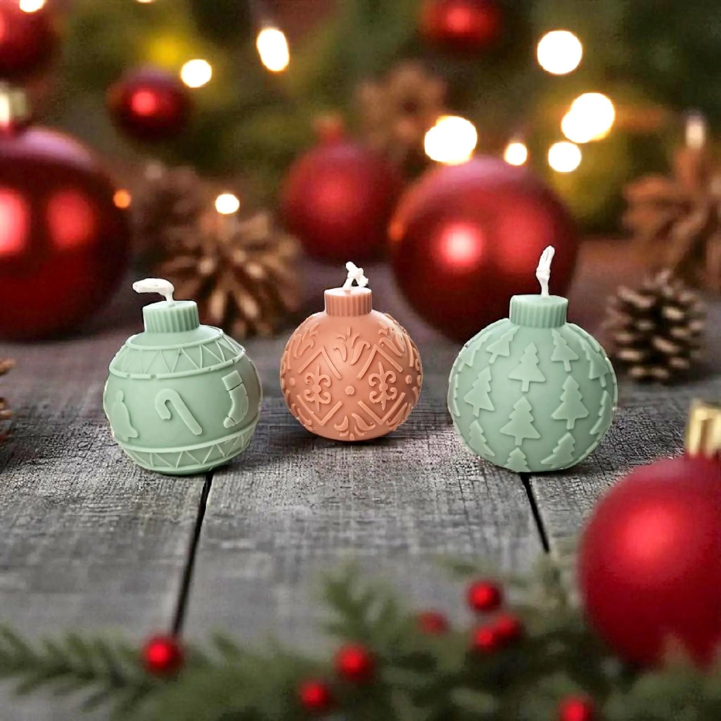 Adventskerze Weihnachtskugel