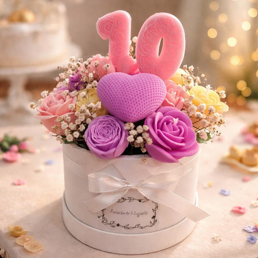 Geburtstag  Blumenbouquet aus Kerzen