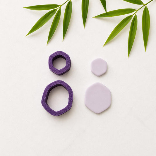 Polymer Clay Cutter -organisch Hexagon-